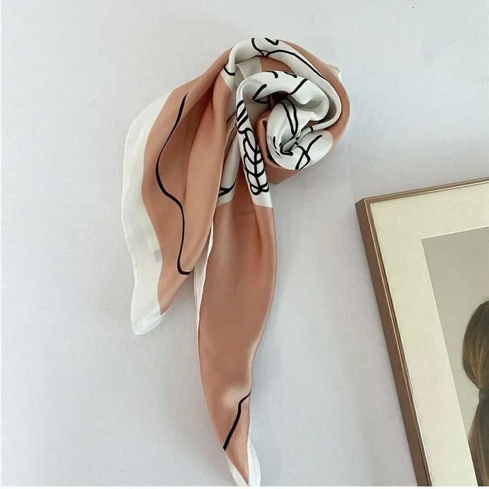 Abstract Silhouette Silky Scarf